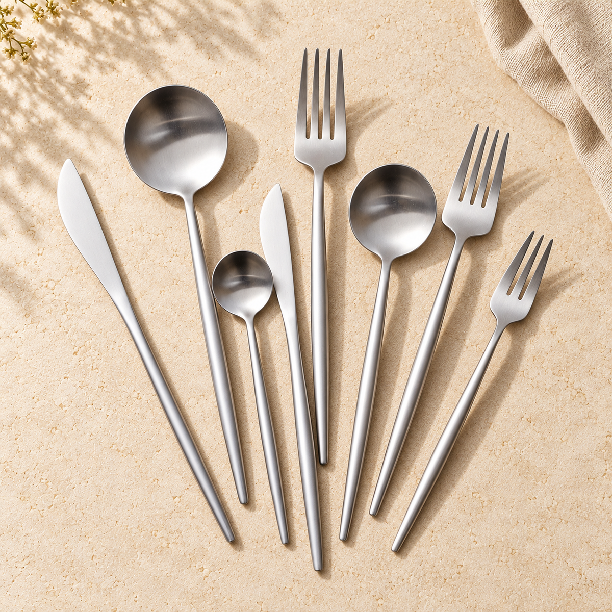 Satin Silver Cutlery Collection