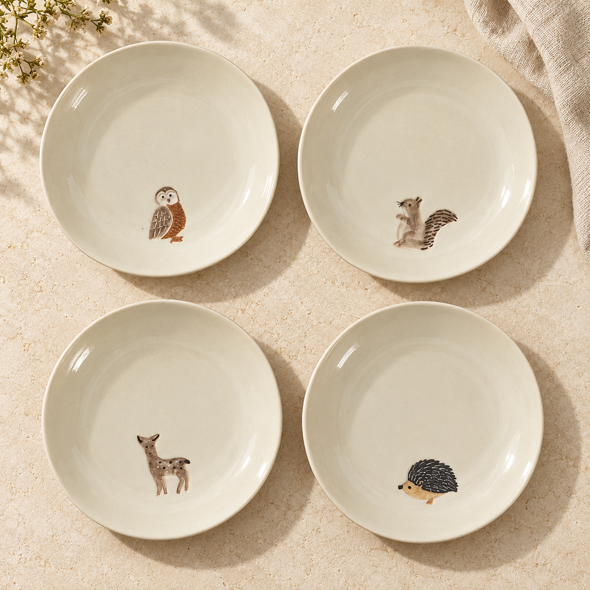 Woodland Animal Plates
