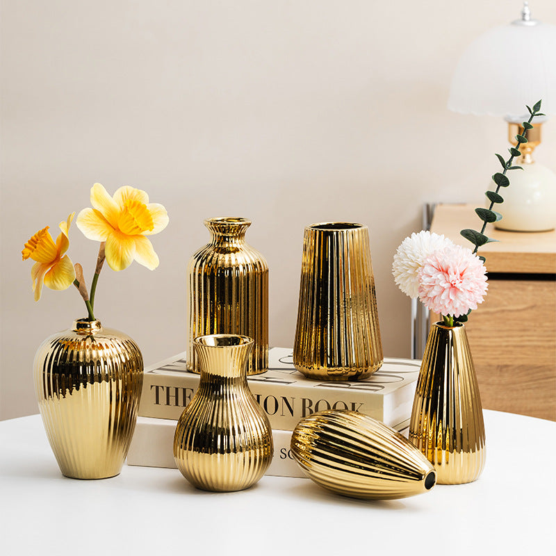 Fluted Copper Vase
